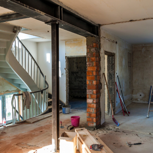 Sanierungsarbeiten an Bauobjekten im Innenraum – sorgfältige Ausführung und moderne Bautechnik.